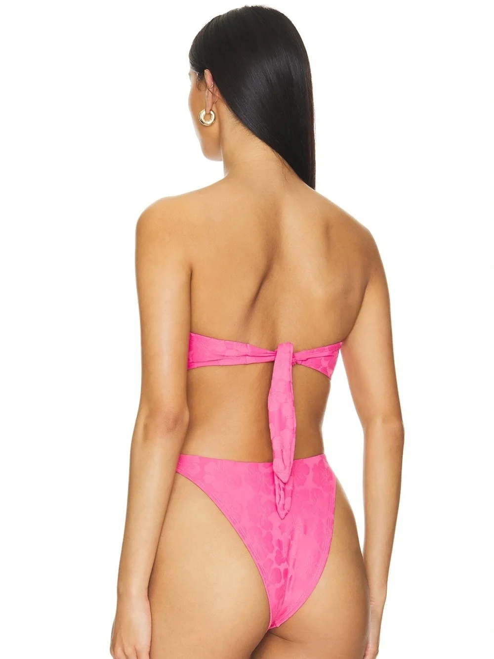 L*Space Bikini Set Jasper Top & Leilani Bottom Pink Floral Size Large Resortwear